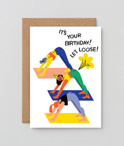 Grußkarte "Let Loose Yoga"/ Wrap