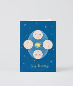 Karte Happy Birthday Moons & Stars / Wrap