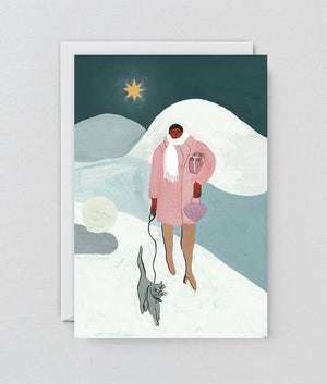 Weihnachtskarte "Walk on a Christmas Night" / Wrap