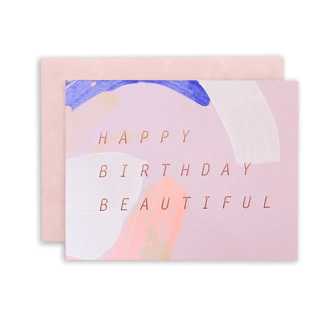 Karte „Happy Birthday Beautiful“ / Moglea