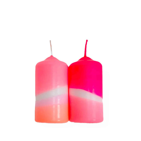 Dip Dye Stumpenkerzen / Pink Stories