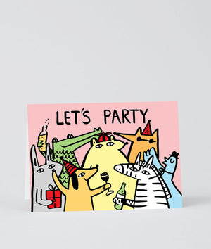 Glückwunschkarte "Lets Party" / Wrap