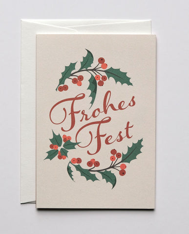 Weihnachtskarte "Frohes Fest" / Haferkorn & Sauerbrey
