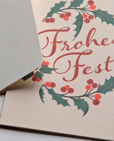 Weihnachtskarte "Frohes Fest" / Haferkorn & Sauerbrey