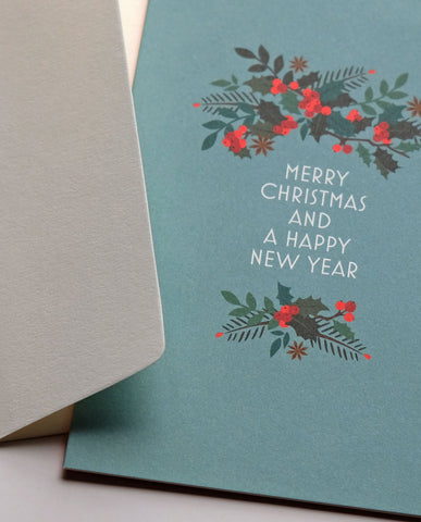 Weihnachtskarte "Twig With Berries" / Haferkorn & Sauerbrey