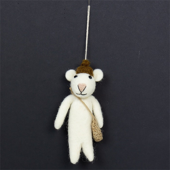 Filzanhänger "Mouse Basker" / Afroart