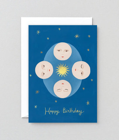 Karte Happy Birthday Moons & Stars / Wrap