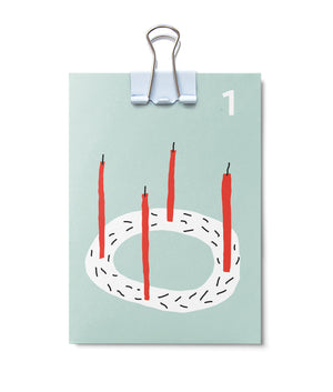Mini Kärtchen Adventskalender / Unter Pinien
