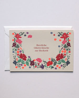 Hochzeitskarte "Blütenkranz" / Haferkorn & Sauerbrey