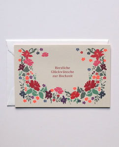 Hochzeitskarte "Blütenkranz" / Haferkorn & Sauerbrey
