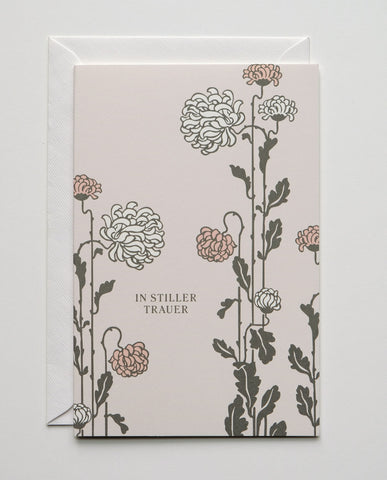 Kondolenzkarte "Chrysanthemen" / Haferkorn & Sauerbrey