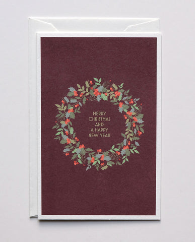 Weihnachtskarte "Ilex &Berries" / Haferkorn & Sauerbrey