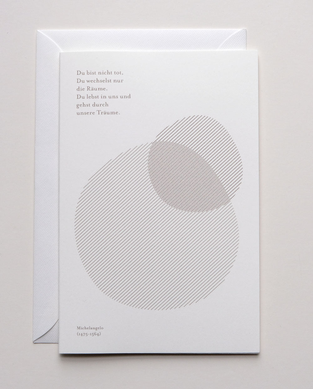 Kondolenzkarte "Michelangelo" / Haferkorn & Sauerbrey