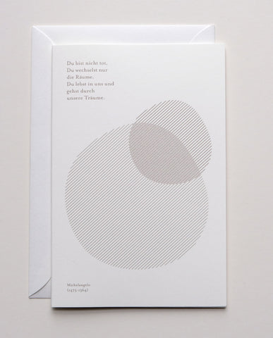 Kondolenzkarte "Michelangelo" / Haferkorn & Sauerbrey
