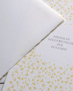 Hochzeitskarte "Reis & Blüten" / Haferkorn & Sauerbrey