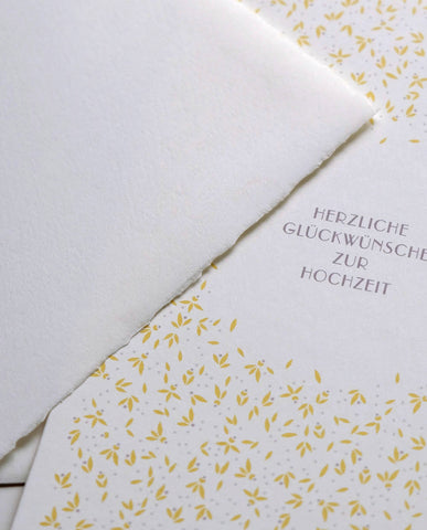 Hochzeitskarte "Reis & Blüten" / Haferkorn & Sauerbrey