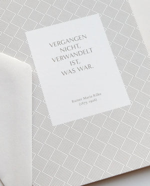 Kondolenzkarte "Rilke" / Haferkorn & Sauerbrey