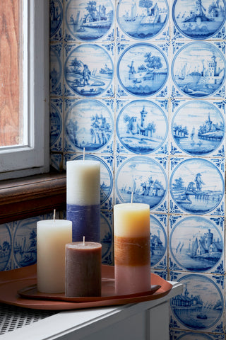 Blockkerze Rustic "Rainbow" / Broste Copenhagen