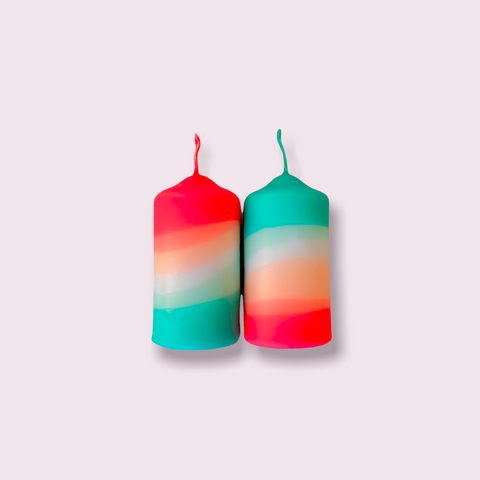 Dip Dye Stumpenkerzen / Pink Stories