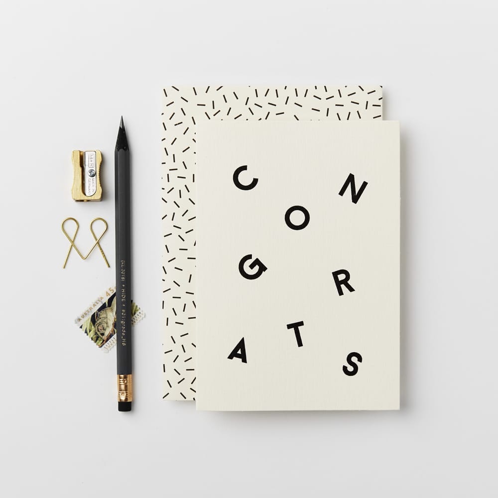 Glückwunschkarte "Congrats Scatter" / Katie Leamon