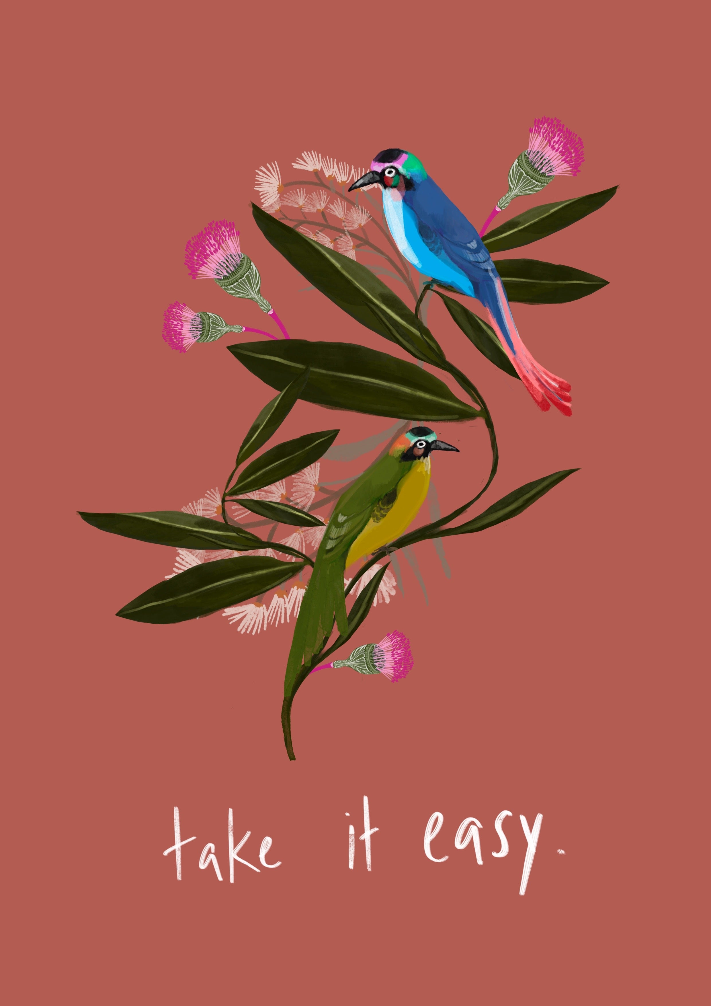 Grußkarte "Take it Easy" / Present & Paper x Nina Sophie Gekeler