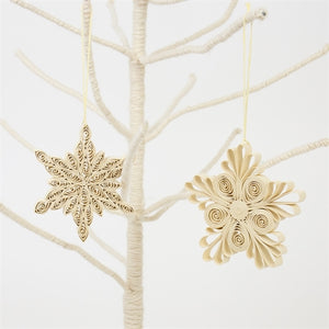 Papieranhänger "Quilled Snowflake" 2-er Set/  Afroart