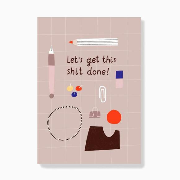 Postkarte "Get Shit Done"/ Anna Katharine Jansen