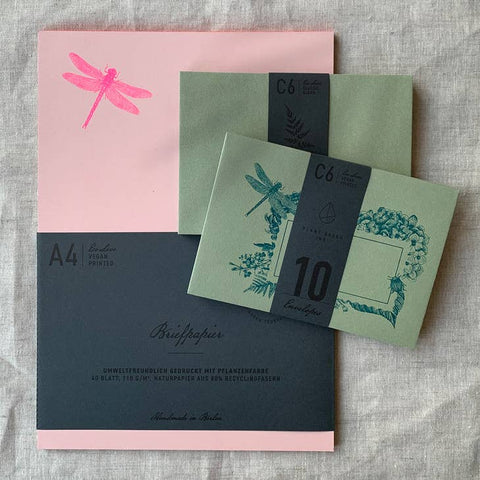 Briefblock A5 "Libelle" Eco Love / Togethery