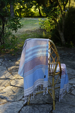 Hamamtuch aus Bio Baumwolle "Sud Waves" / Karawan Authentic