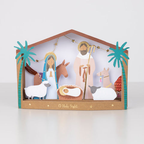 Weihnachtskarte "Nativity Diorama"/ Meri Meri