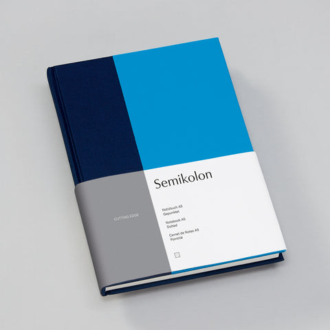 Notebook Cutting Edge A5 Marine Aqua dotted / Semikolon