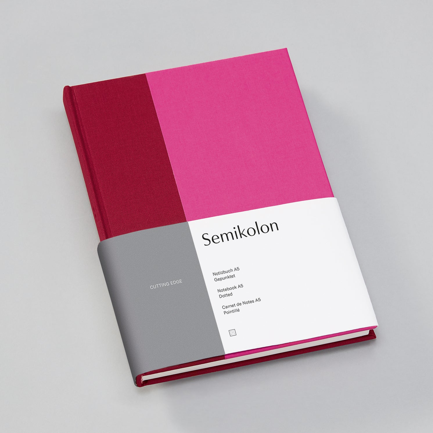 Notebook Cutting Edge A5 Raspberry Fuchsia dotted / Semikolon