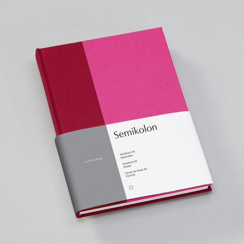 Notebook Cutting Edge A5 Raspberry Fuchsia dotted / Semikolon
