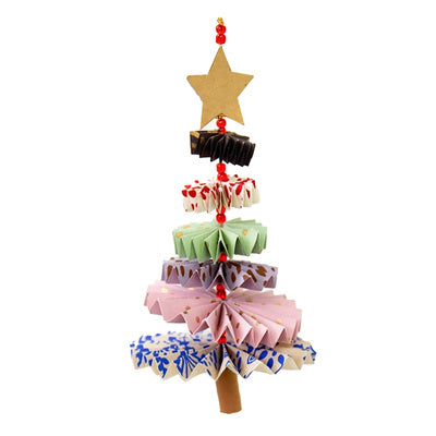 Bäumchen Anhänger multi color "Fold Fir Multi"/ Afroart